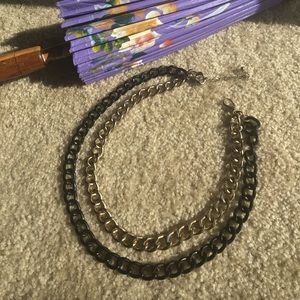 Gold and Black Ladies Chain Necklace